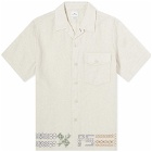 Paul Smith Men's PS Embroidered Vacation Shirt in Brown