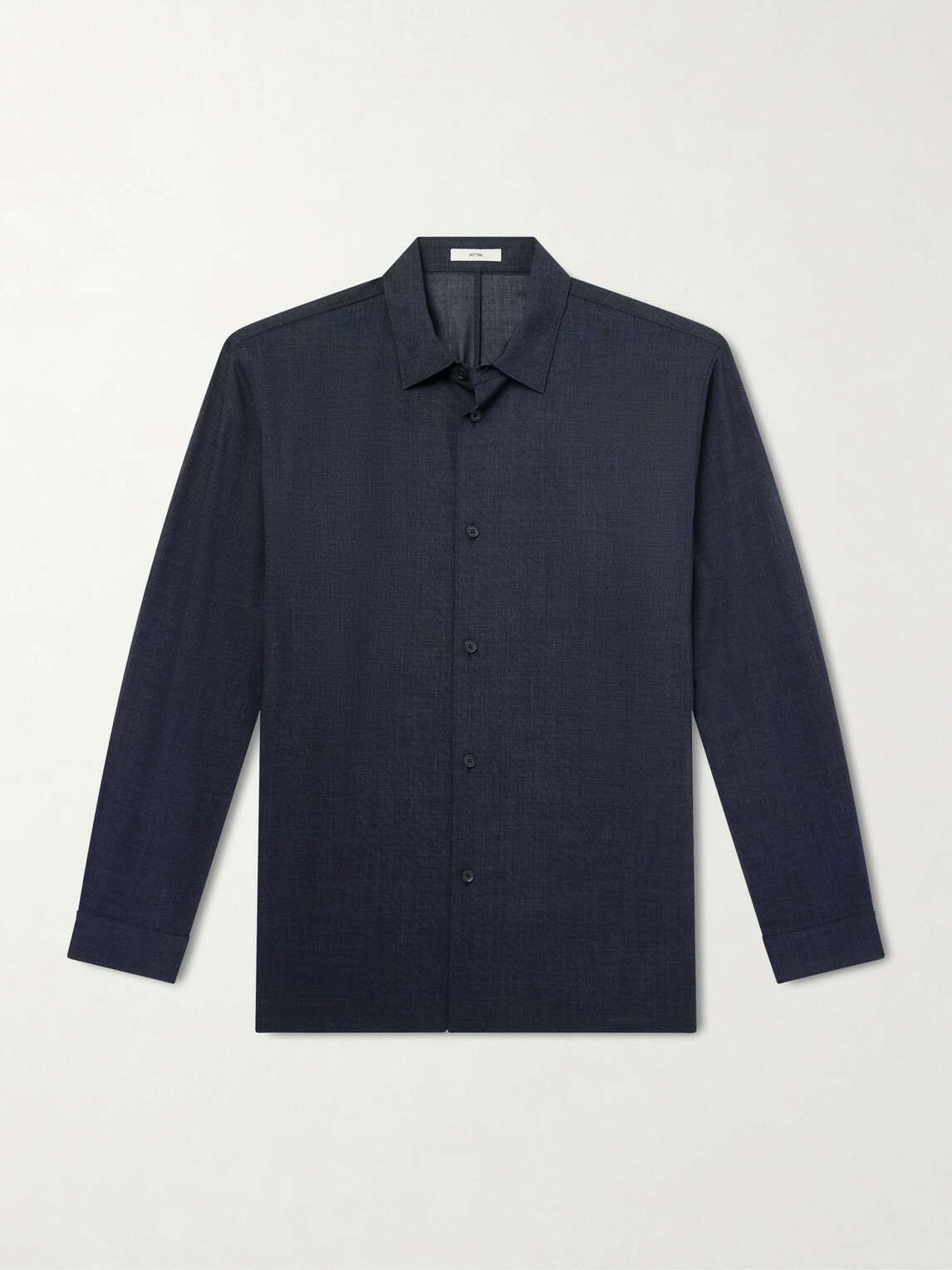 ATON - Wool-Gauze Shirt - Blue
