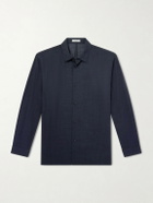 ATON - Wool-Gauze Shirt - Blue