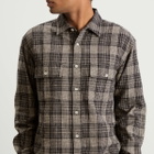 Café Mountain Men's Double Pocket Heritage Shirt in Navy Slub Check