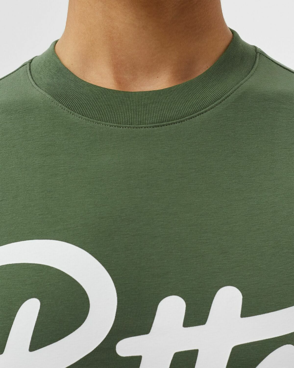 Patta  Basic Fitted T Shirt Green Shortsleeves