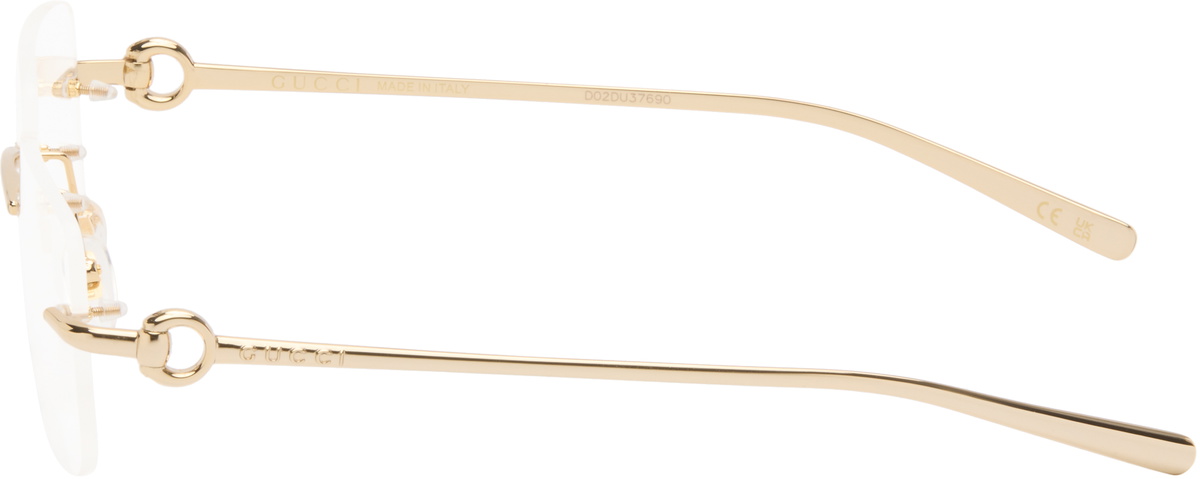 Gucci Gold Horsebit Top Bar Glasses