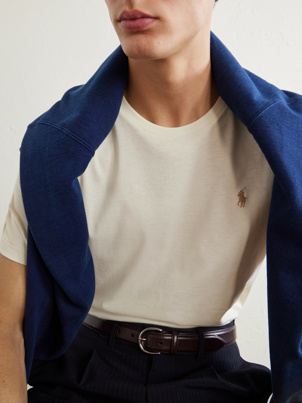 Polo Ralph Lauren - Logo-Embroidered Cotton-Jersey T-Shirt - Neutrals