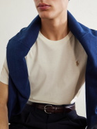 Polo Ralph Lauren - Logo-Embroidered Cotton-Jersey T-Shirt - Neutrals