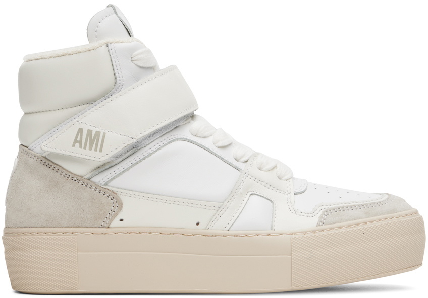 AMI Alexandre Mattiussi White Ami de Cœur Sneakers