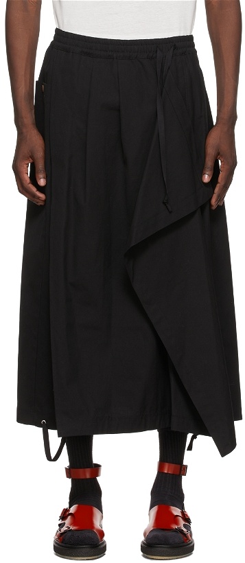 Photo: BED J.W. FORD Black Cotton Canvas Skirt