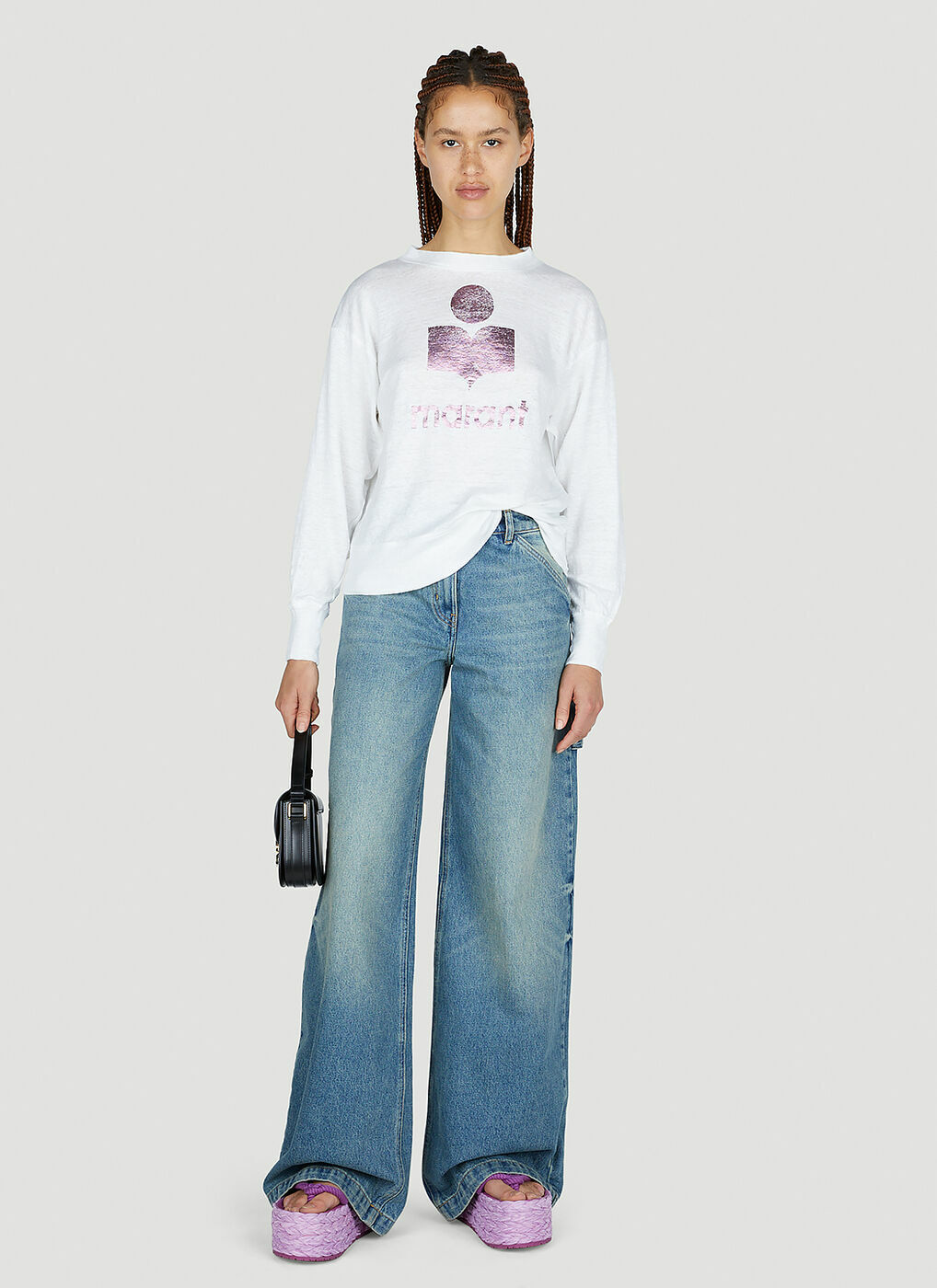 ISABEL MARANT｜LONG-SLEEVED ROUND NECK T-SHIRTS (KLOWIA Klowia Tee-Shirt Woman black | ISABEL MARANT Official online