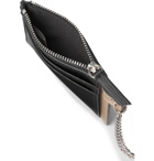 Maison Kitsuné - Colour-Block Full-Grain Leather Cardholder - Black