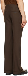 Ernest W. Baker Brown Cuffed 70s Trousers