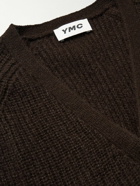 YMC - Kurt Oversized Ribbed-Knit Cardigan - Brown