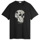 Alexander McQueen Men's Responsible Skull Print T-Shirt in Black