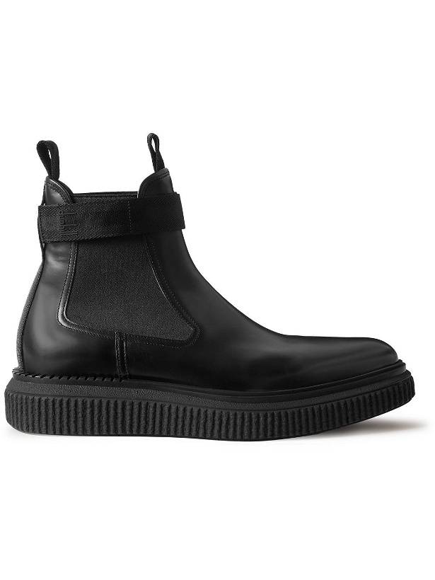 Photo: Dunhill - Webbing-Trimmed Leather Chelsea Boots - Black