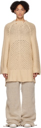 Isa Boulder SSENSE Exclusive Beige Armor Elongated Sweater