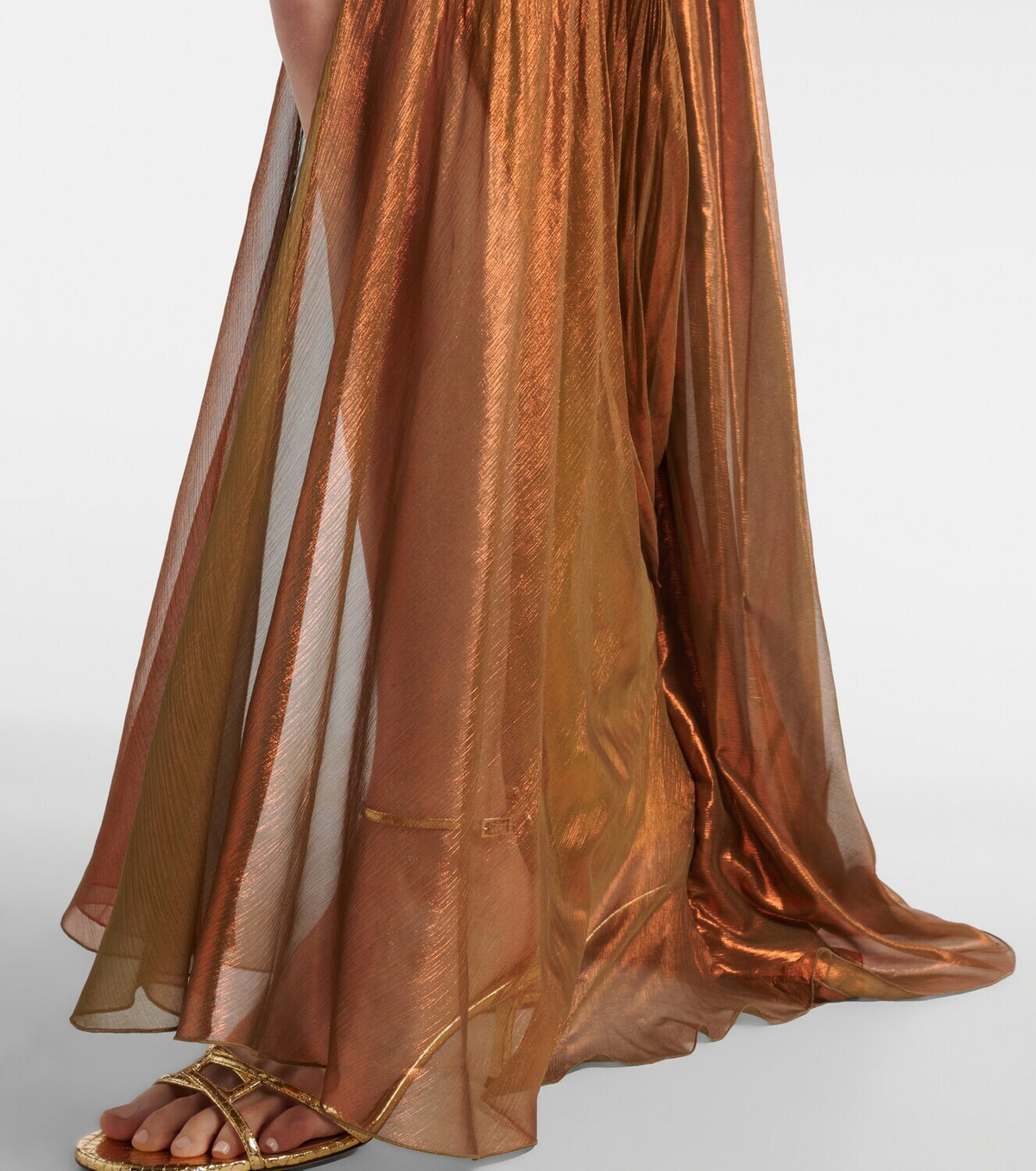 Maria Lucia Hohan Cutout pleated silk gown