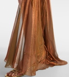 Maria Lucia Hohan Cutout pleated silk gown