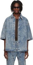 KUSIKOHC Blue Multi Rivet Denim Shirt