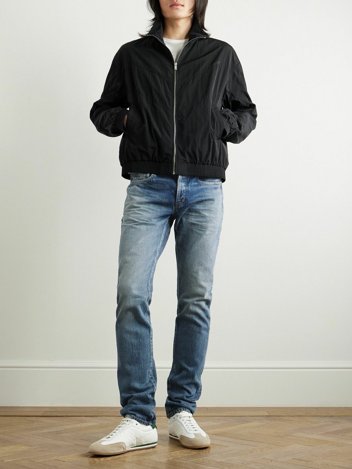 Saint Laurent Men Dark Blue Cotton Joggers main image 1