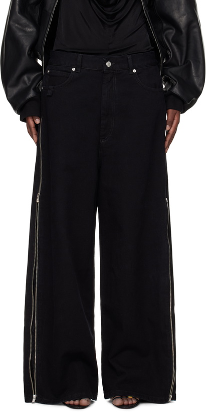 Photo: LU'U DAN Black Side Zip Jeans