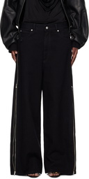 LU'U DAN Black Side Zip Jeans