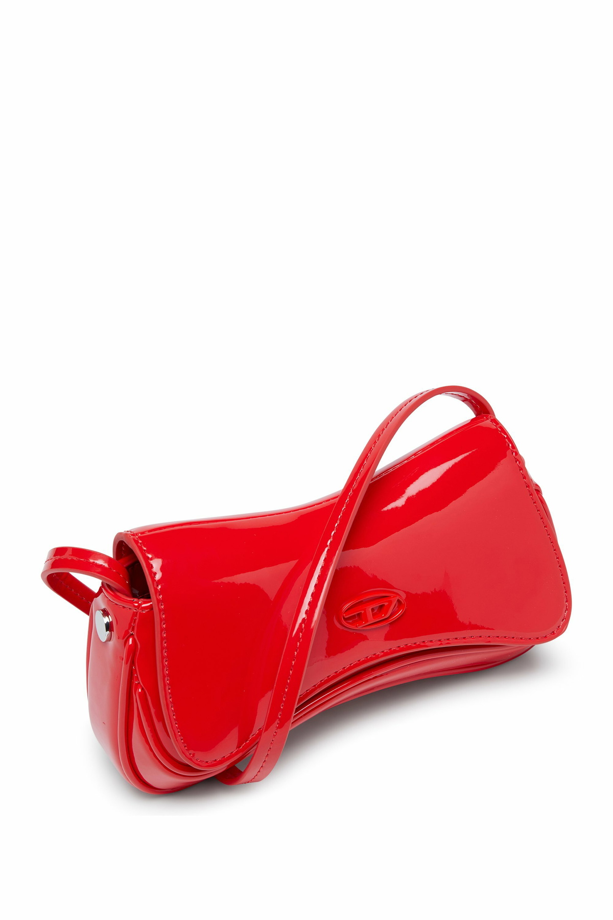 Diesel Play-Small crossbody bag in glossy PU - Crossbody Bags Womens in Red
