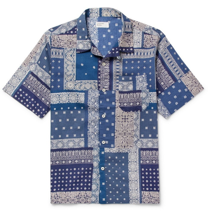 Photo: Universal Works - Patchwork Printed Cotton Shirt - Men - Navy