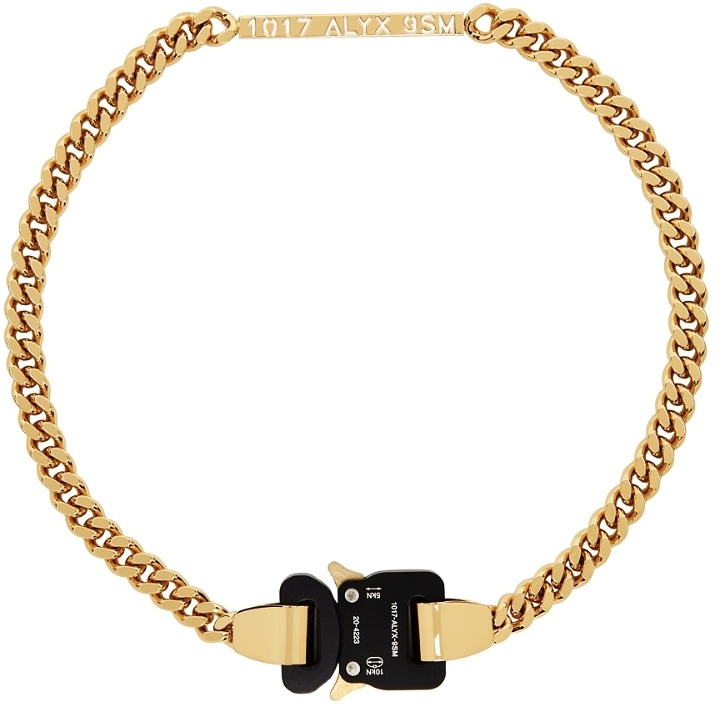 Photo: 1017 ALYX 9SM Gold & Black Chain Link Buckle Necklace