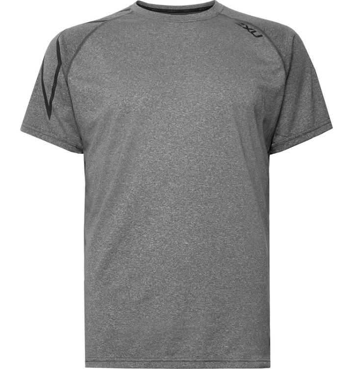 Photo: 2XU - XCTRL Mélange Stretch-Jersey T-Shirt - Gray