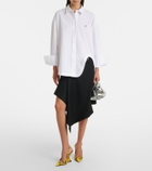 The Attico Asymmetric cotton poplin shirt