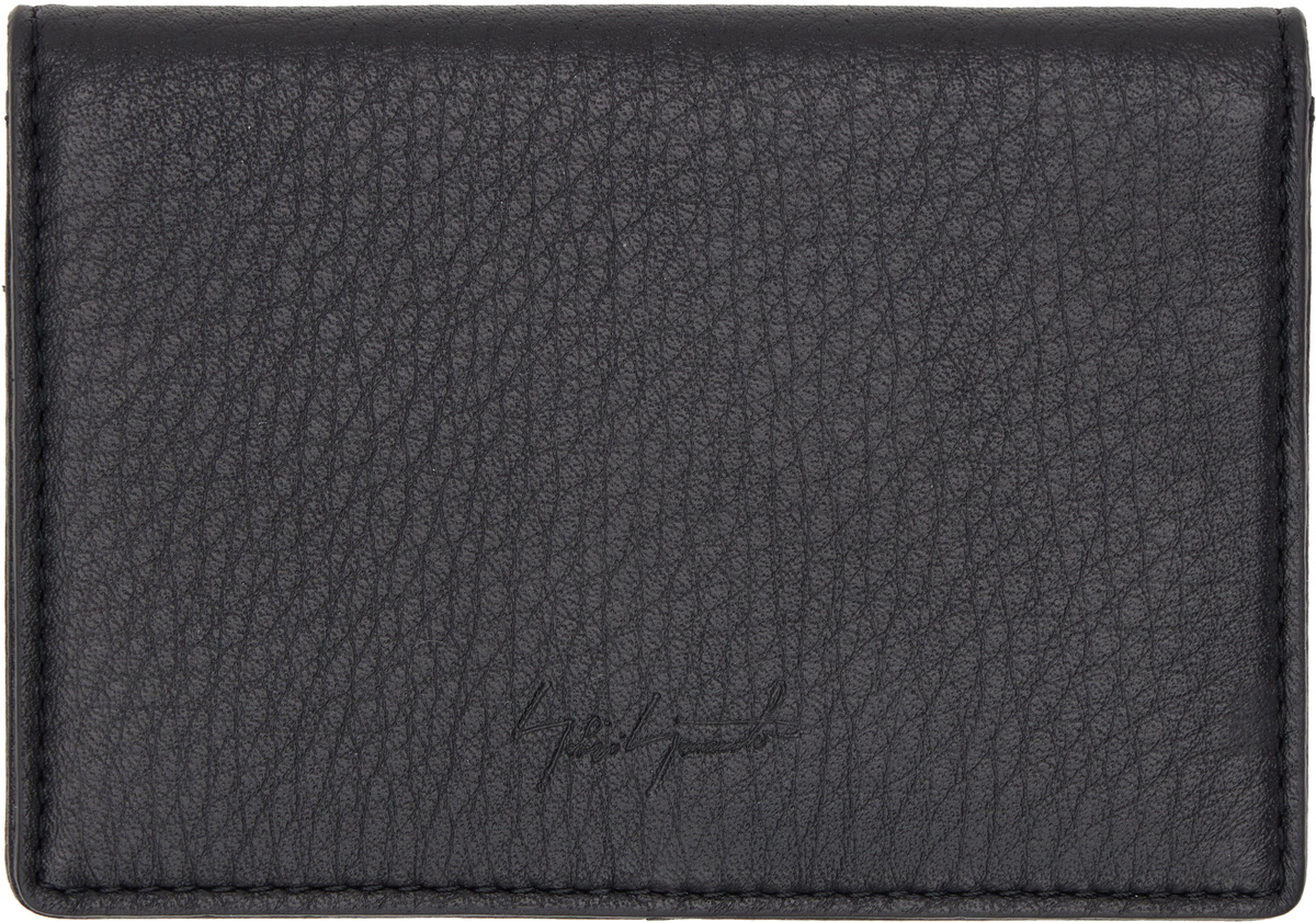 YOHJI YAMAMOTO Black Leather Card Holder