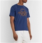 Sunspel - 45R Logo-Print Cotton-Jersey T-Shirt - Blue