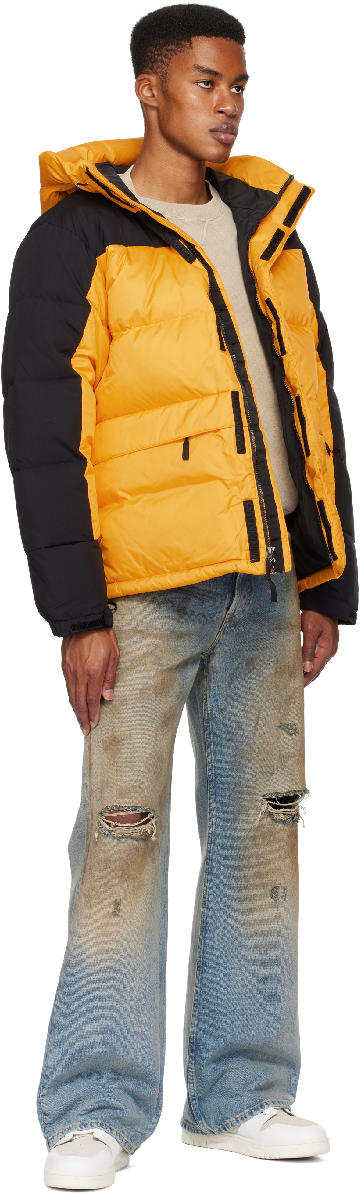 The North Face Yellow & Black Himalayan Down Parka