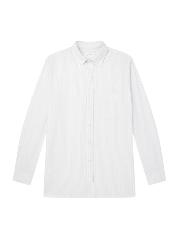 Photo: Lardini - Striped Cotton Shirt - White