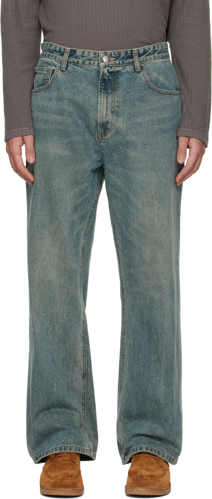 Solid Homme Blue Slim Bootcut Jeans