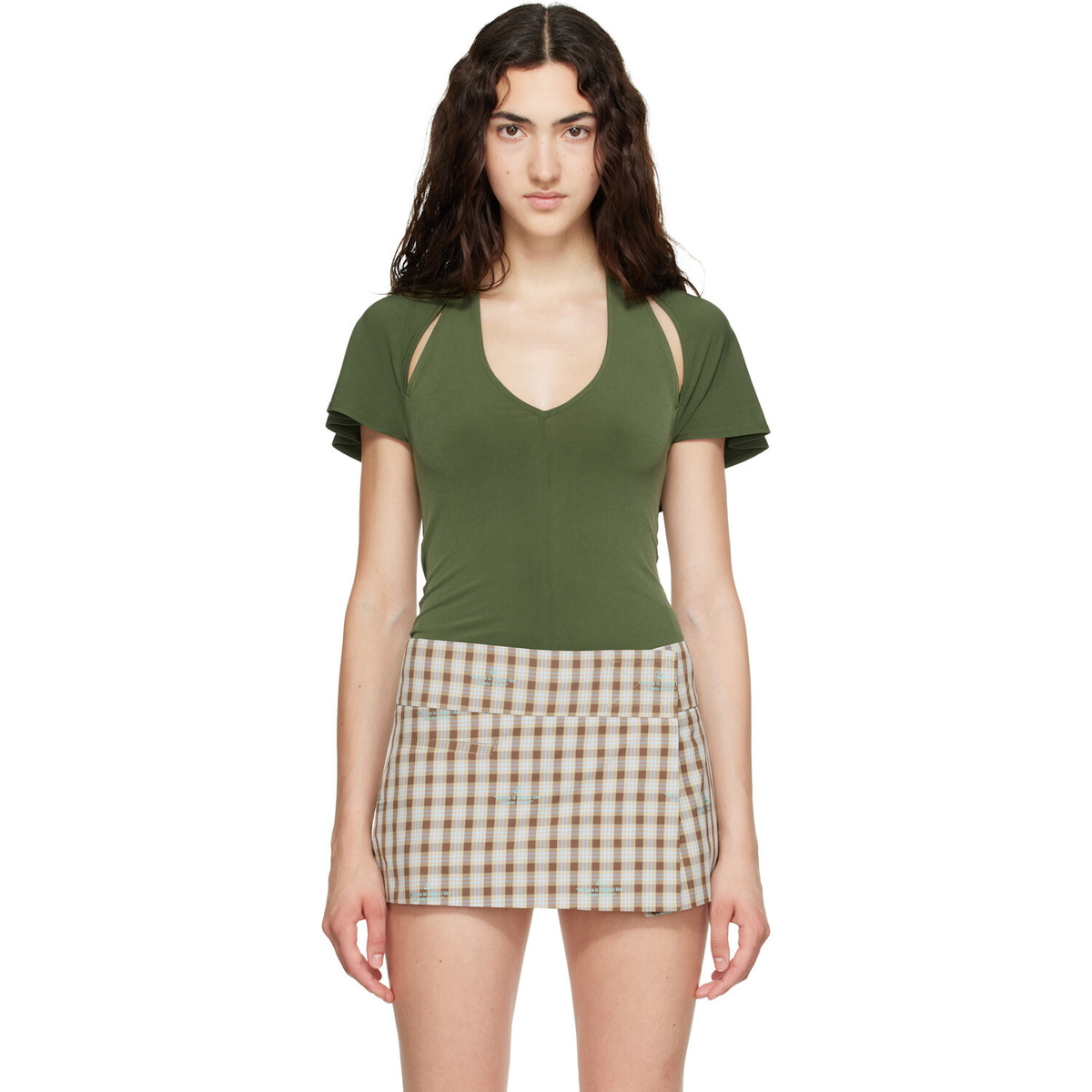 Sandy Liang Khaki Bellini Top