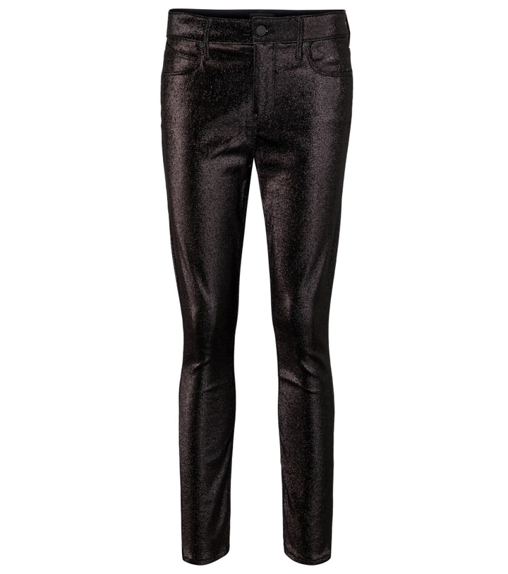 Photo: Rta - Madrid metallic mid-rise skinny jeans