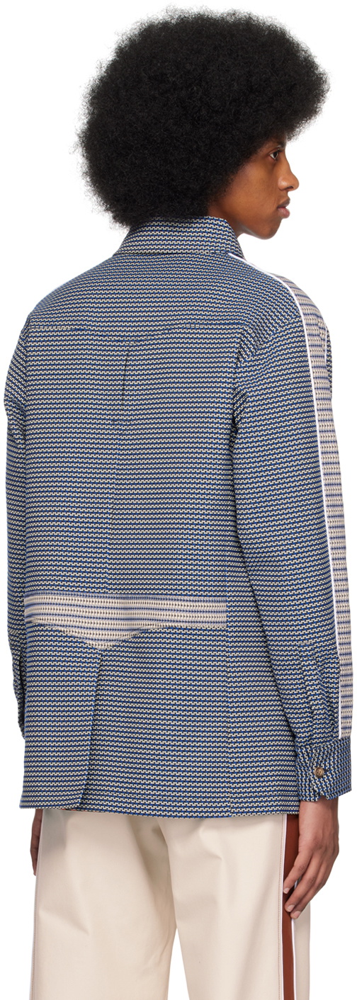 Ahluwalia Navy Jacquard Jacket