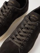 TOM FORD - Warwick Perforated Suede Sneakers - Brown