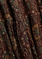 Paige Aries Patterned Silk Mini Dress Dark Brown