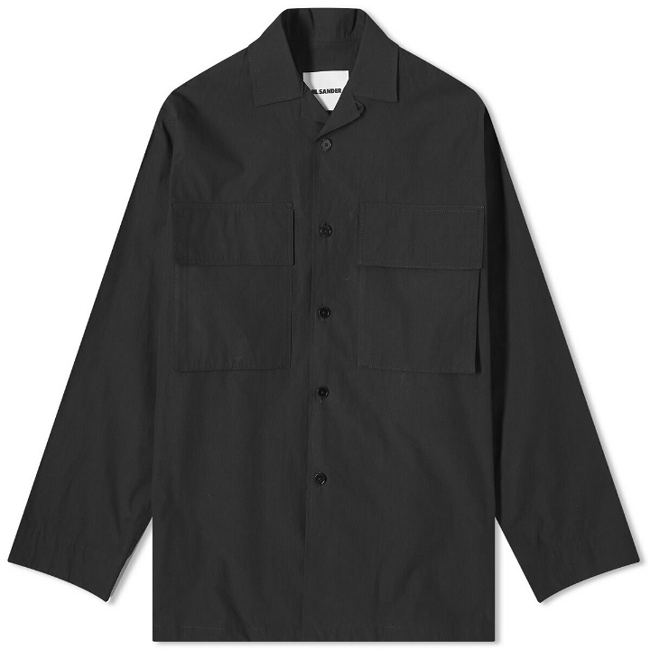 Photo: Jil Sander+ Men's Jil Sander Plus Pocket Bowling Shirt in Black