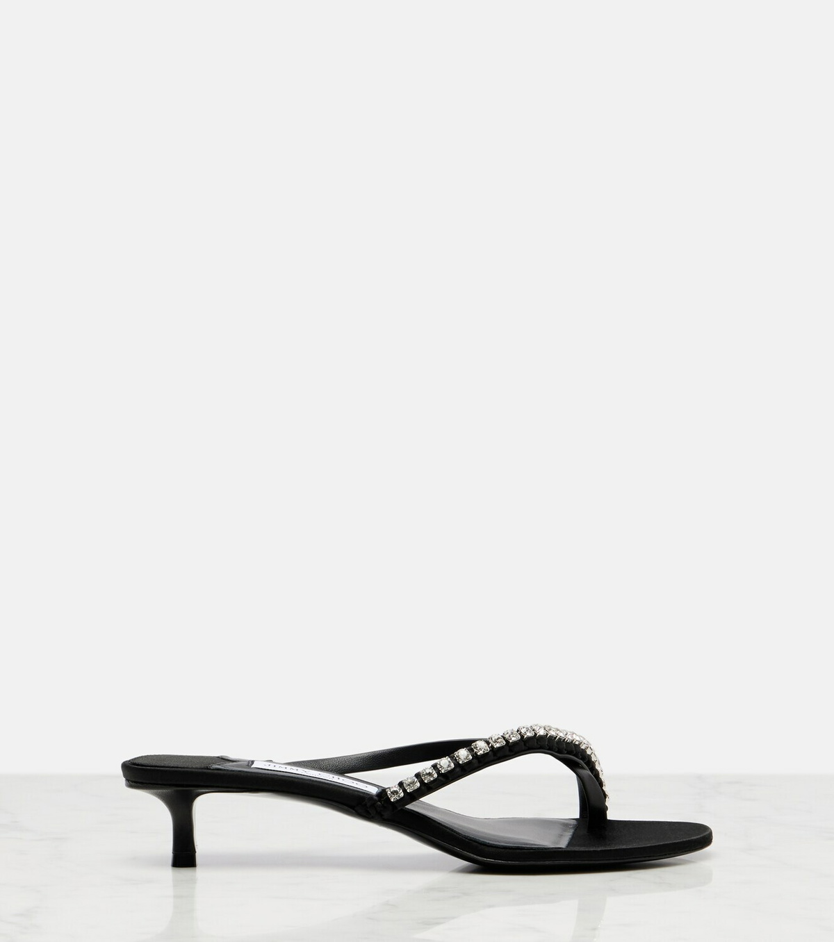 Jimmy Choo Dila 35 leather and satin thong sandals