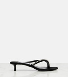 Jimmy Choo Dila 35 leather and satin thong sandals