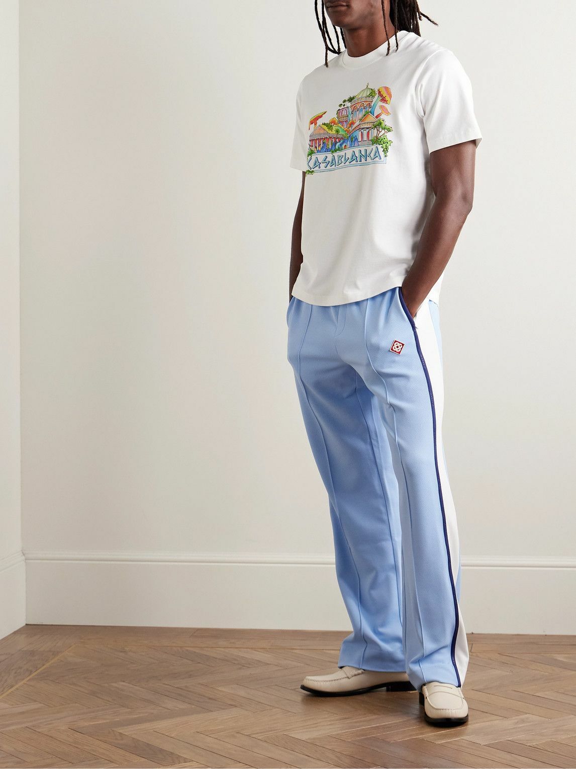 Casablanca - The Road To Knowledge Logo-Print Organic Cotton