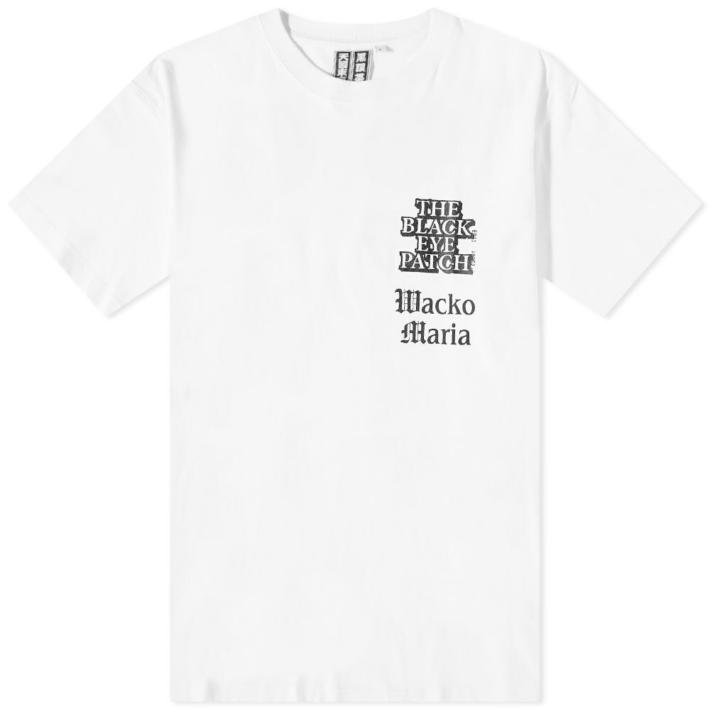 Wacko Maria x BlackEyePatch Type 1 Crew T-Shirt in White Wacko Maria