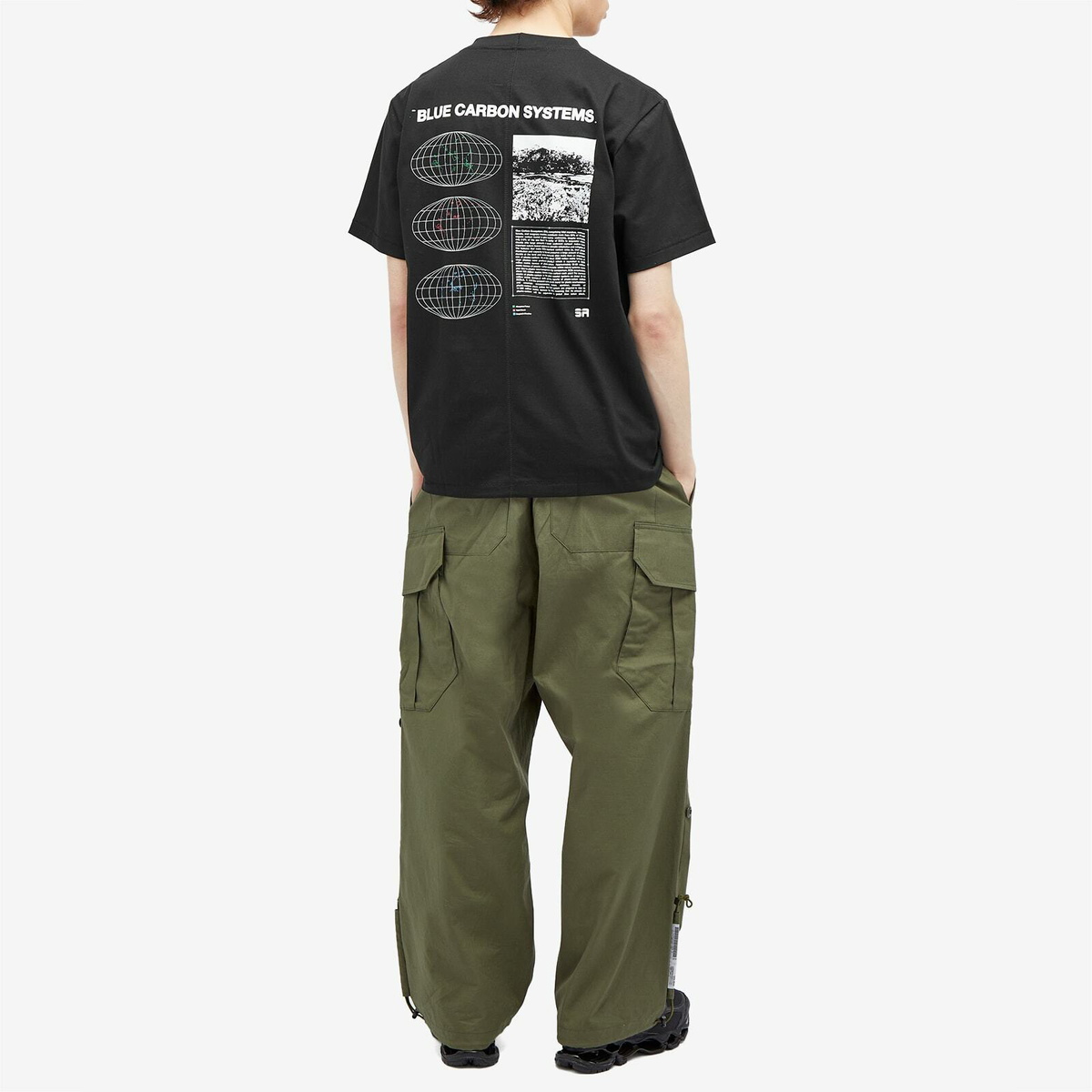 Space Available Men's Blue Carbon Systems Infographic T-Shirt in Black