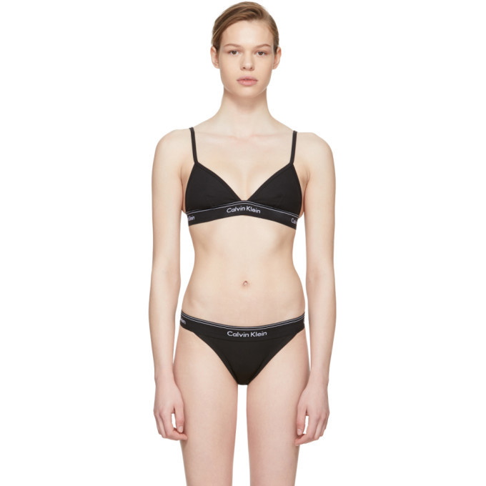 Photo: Calvin Klein Underwear Black Heritage Athletic Triangle Bra