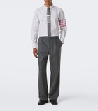 Thom Browne 4-Bar striped cotton Oxford shirt