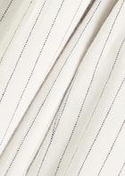 Alice + Olivia Eric Pinstriped Linen-blend Trousers Black And White