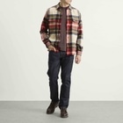 Polo Ralph Lauren Men's Flannel Check Overshirt in Cream Red Multi