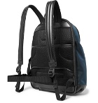 Montblanc - Nightflight Leather-Trimmed Canvas Backpack - Blue