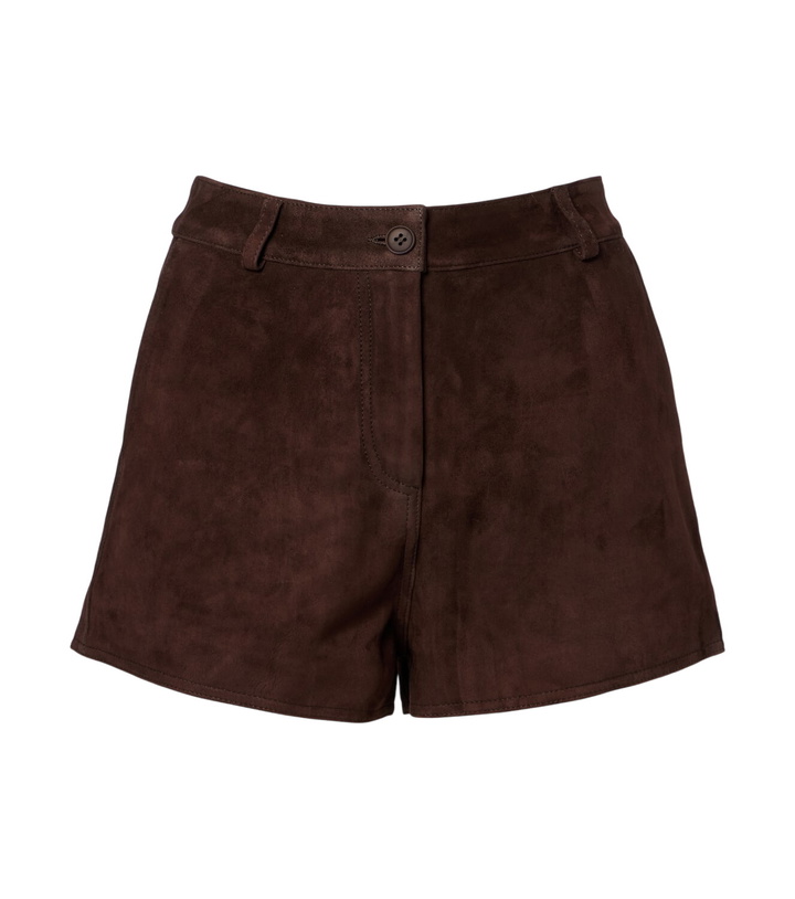 Photo: Nour Hammour Leontine suede shorts